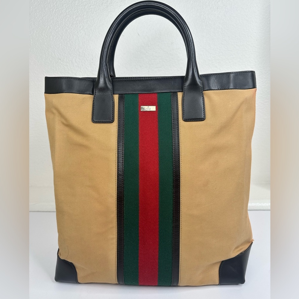 Gucci sherryline borsa canvas tote bag